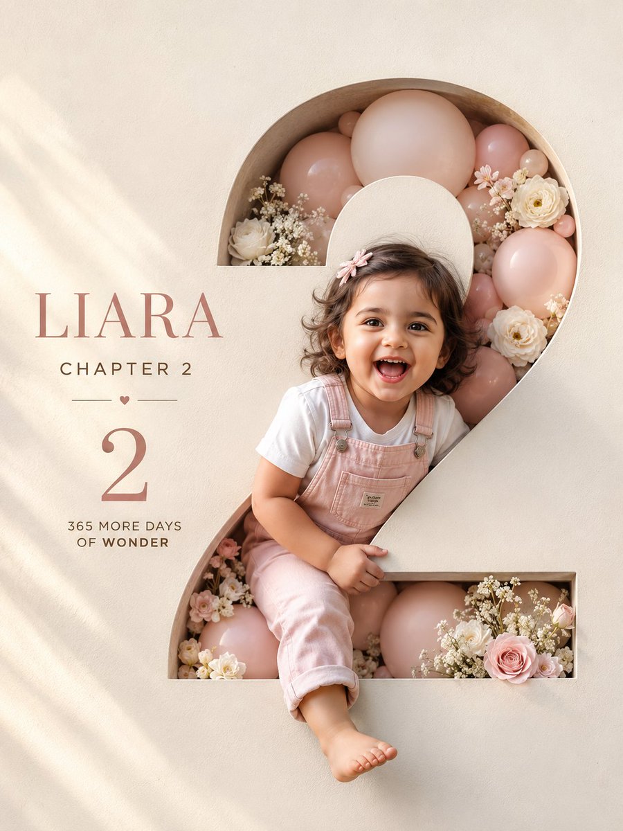 Luxury 3D Birthday Poster - AI image template preview
