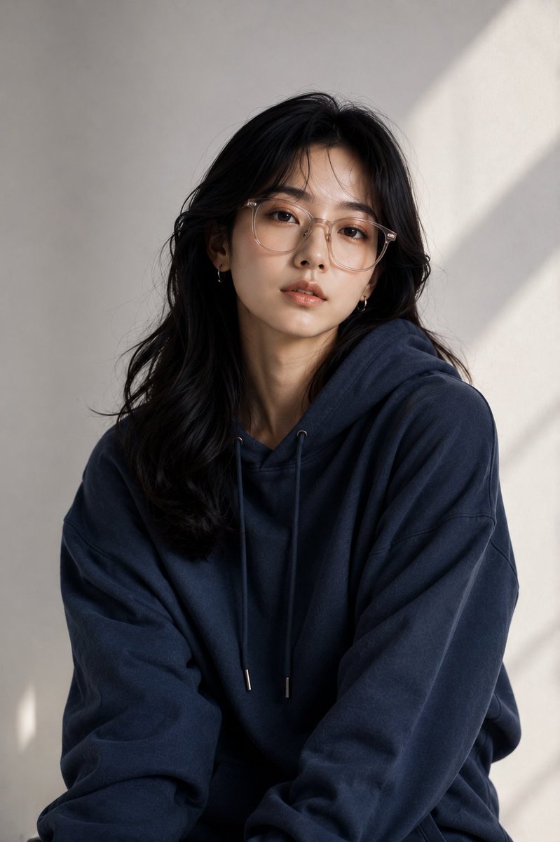 East Asian Fashion Editorial Portrait - AI image template preview