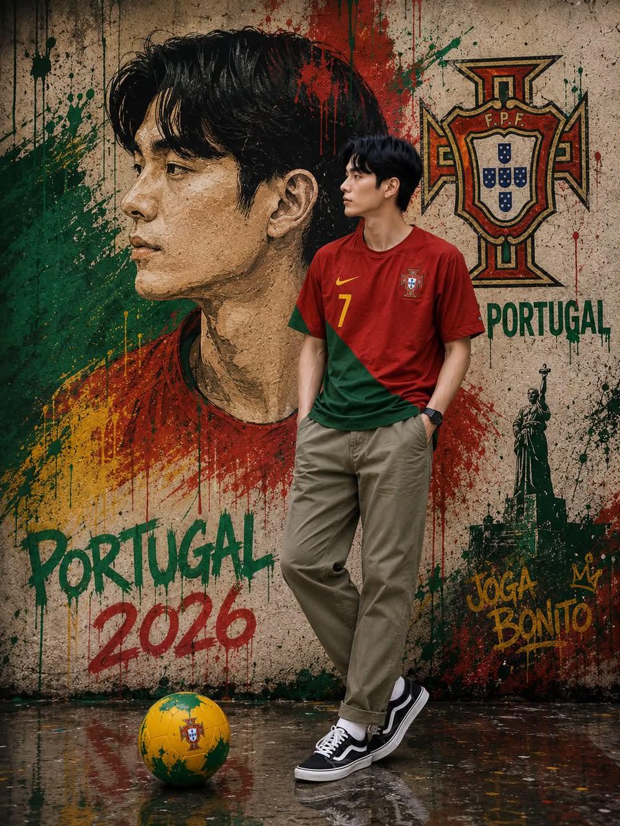 South Korean Graffiti Jersey Portrait - AI image template preview