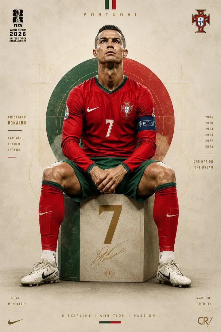 Legendary Portuguese Footballer Portrait - AI image template preview