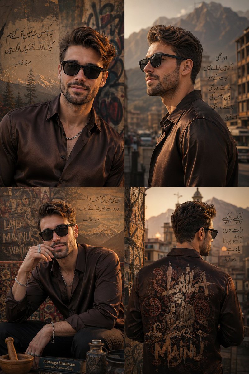 Luxury Urban Chaos Fashion Poster - AI image template preview
