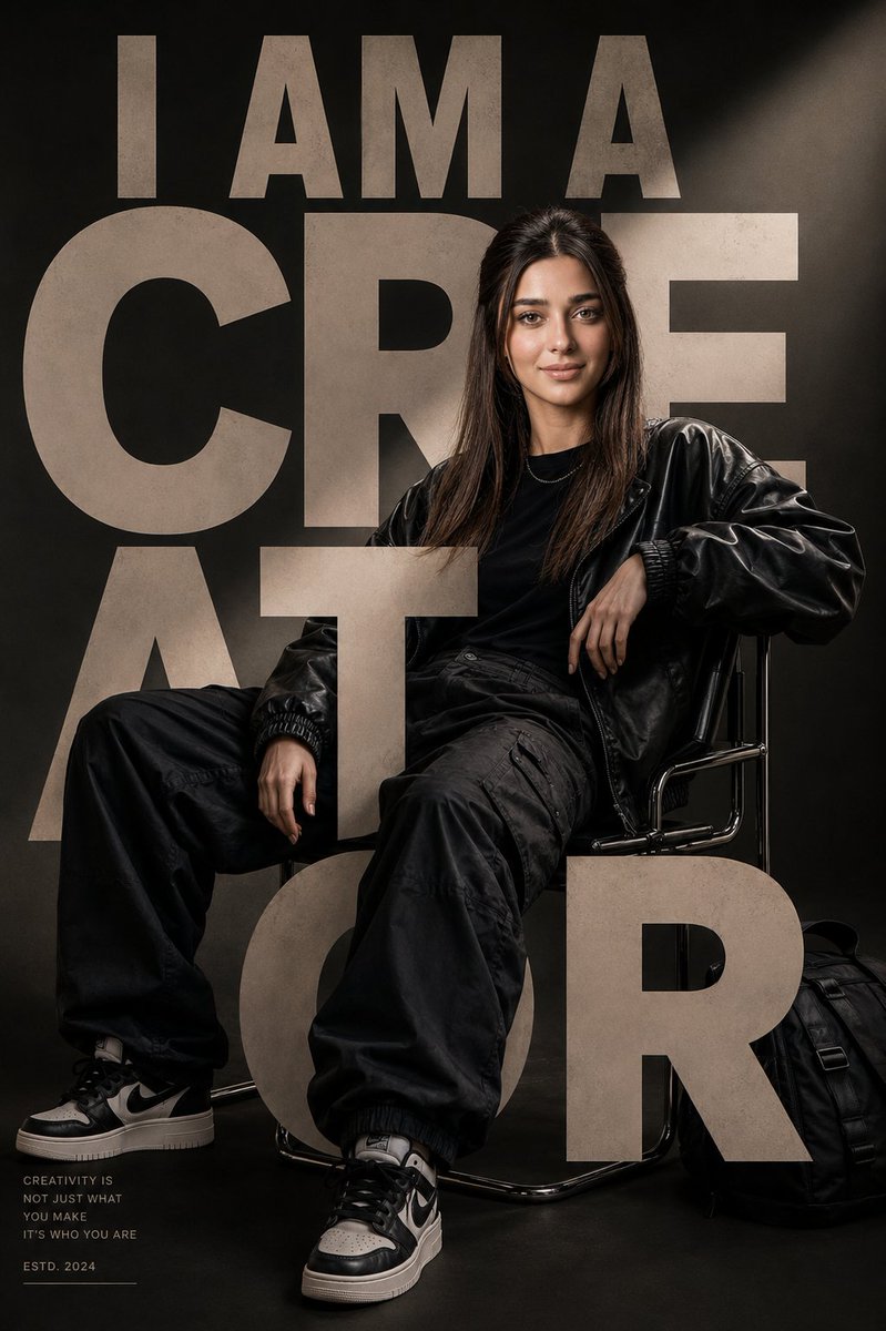 Luxury Streetwear Editorial Poster - AI image template preview