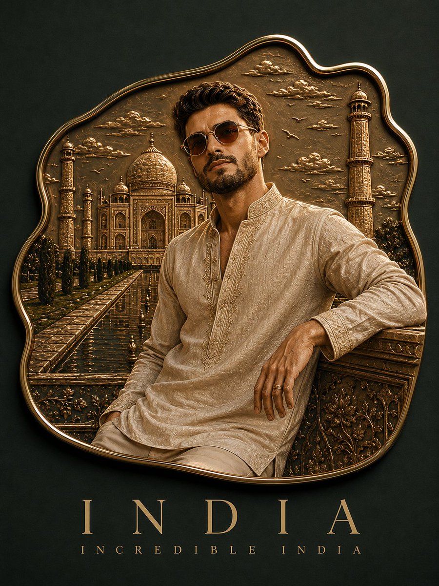 Custom Enamel Souvenir Magnet - AI image template preview