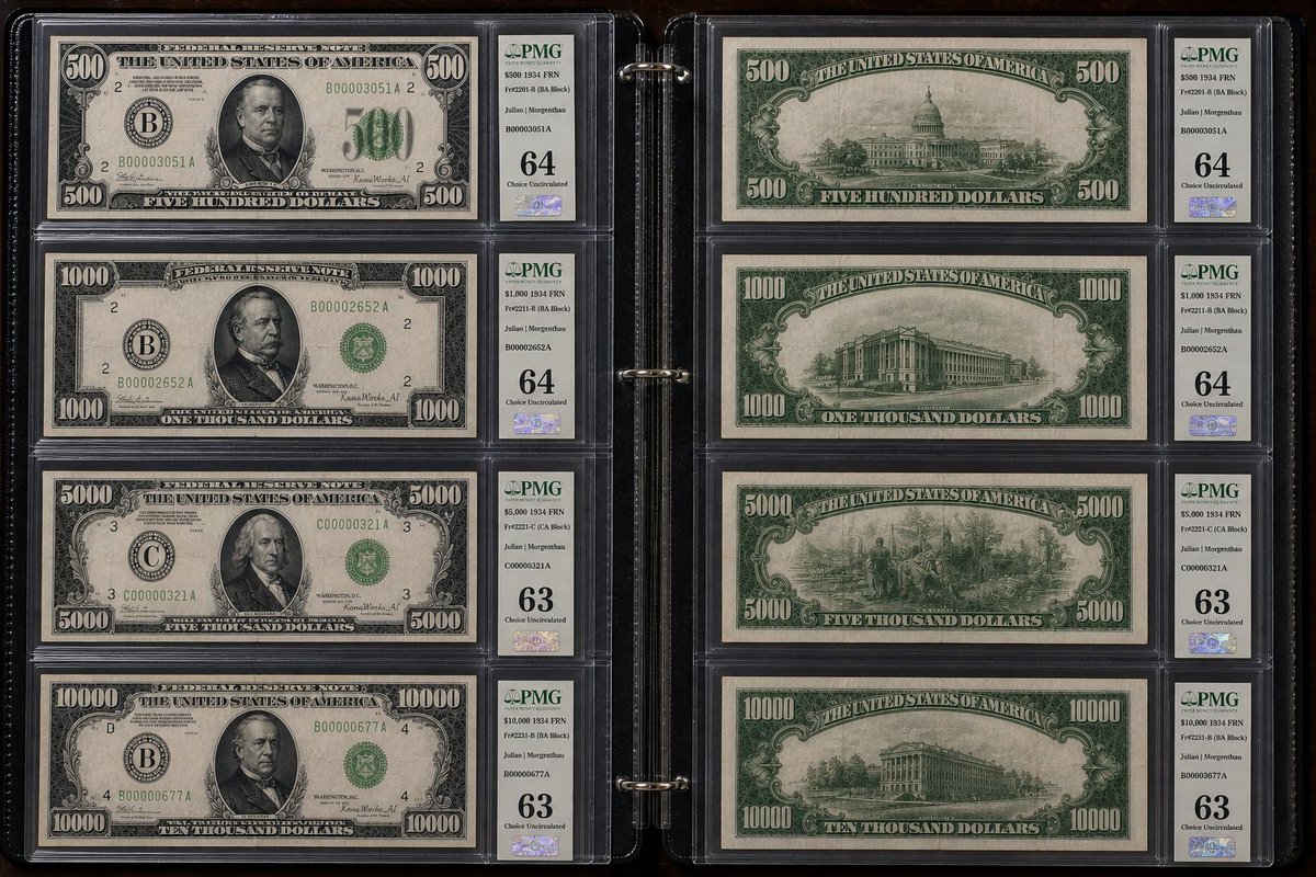 Historical US Banknote Collection Macro - AI image template preview