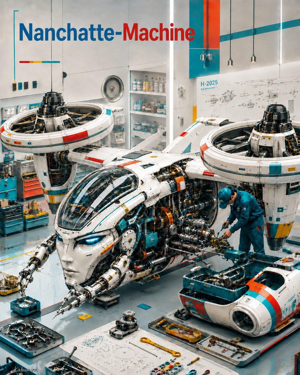 Futuristic Nanchatte-Machine Hangar - AI image template preview