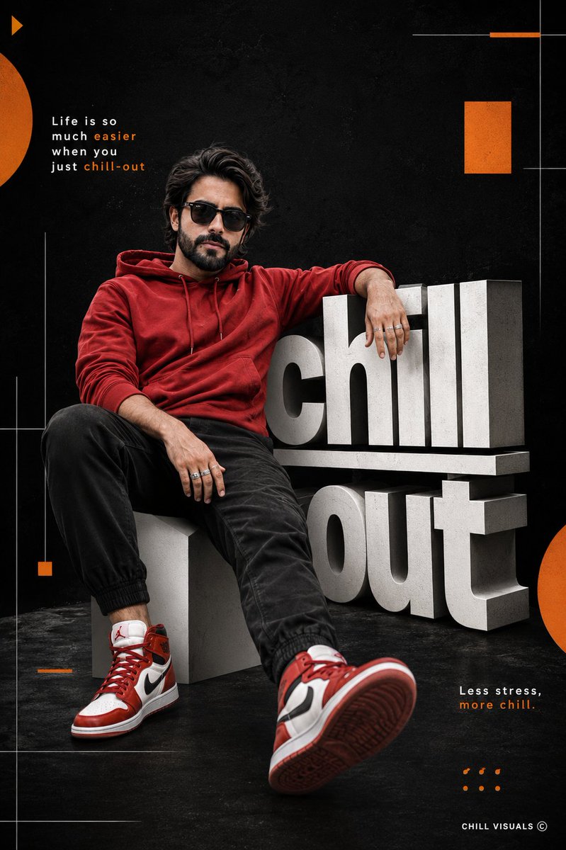 Hyper-Realistic Chill-out Cinematic Poster - AI image template preview