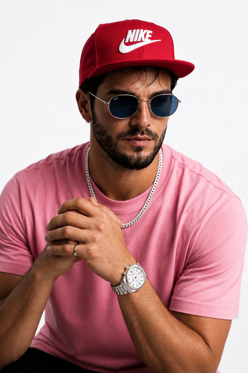 Hyperrealistic Streetwear Studio Portrait - AI image template preview