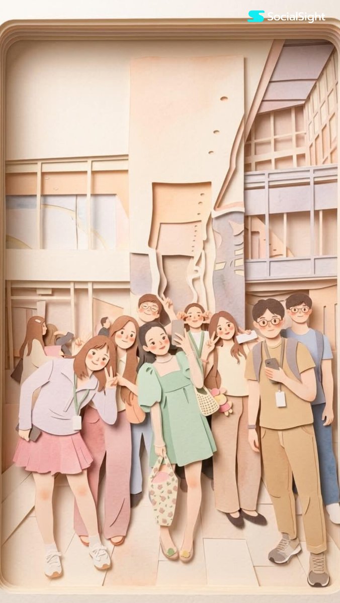 Layered Papercraft Image Transformation - AI image template preview