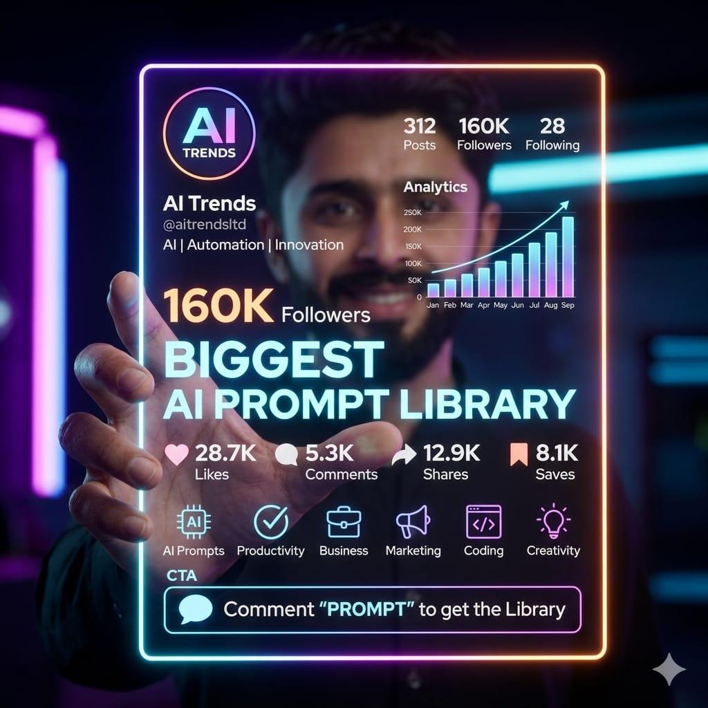 AI Creator Holographic Promo Portrait - AI image template preview