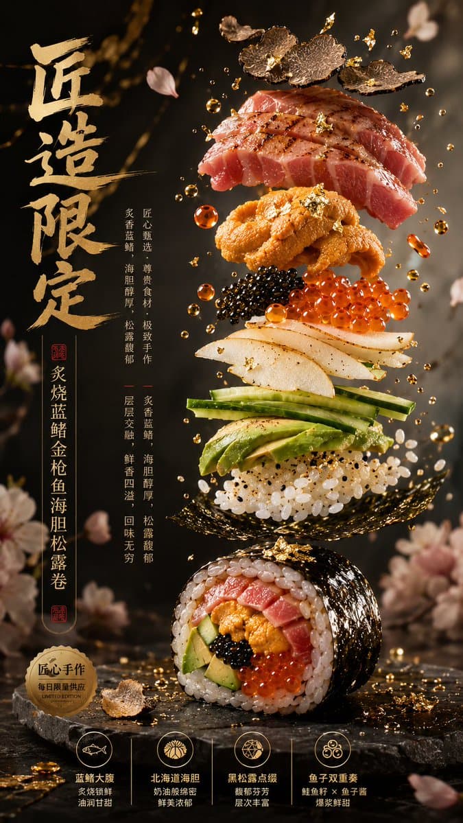 High-end Chinese Food Poster - AI image template preview