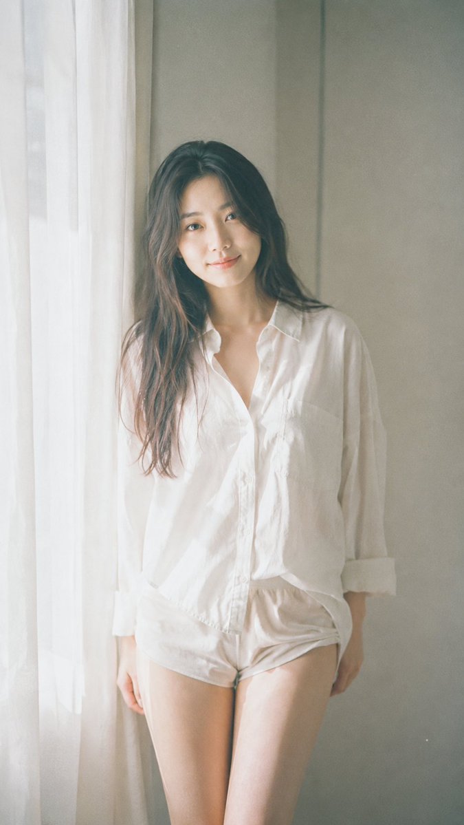 Minimalist Japanese Film Portrait - AI image template preview