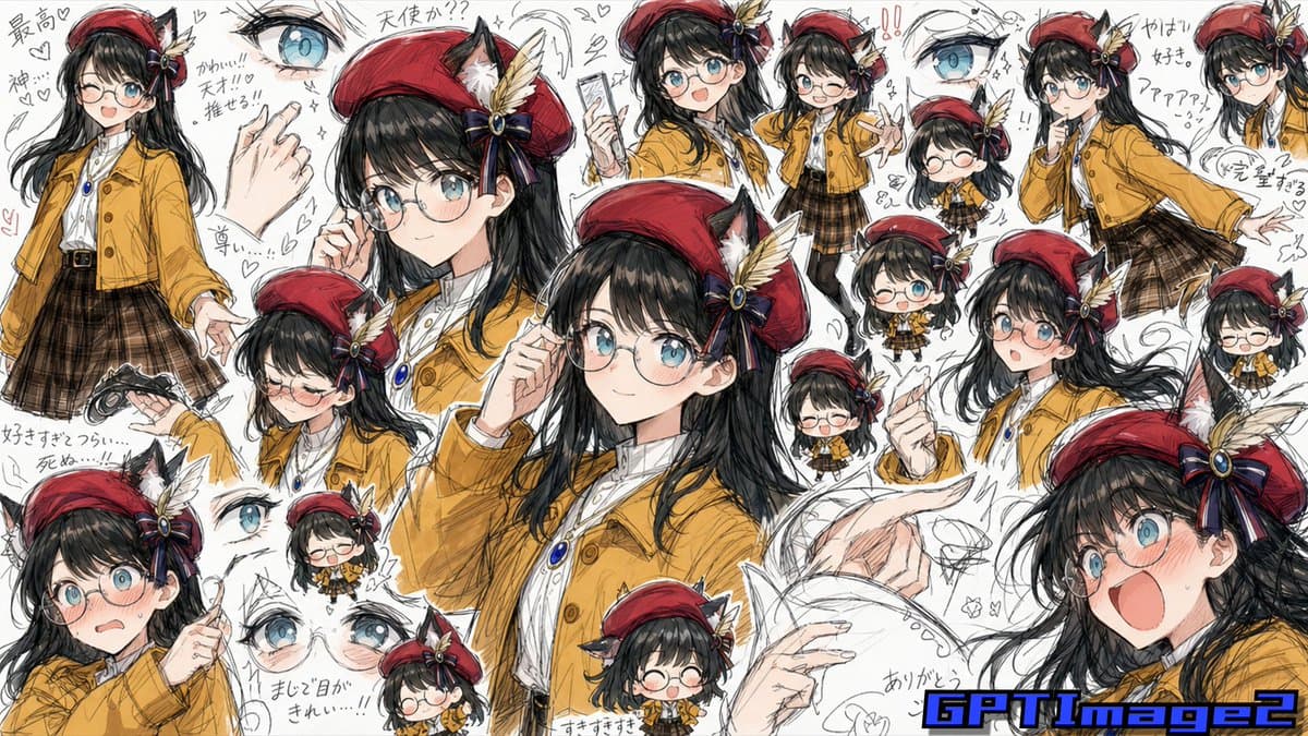 Fan Artist Sketchbook Collage - AI image template preview