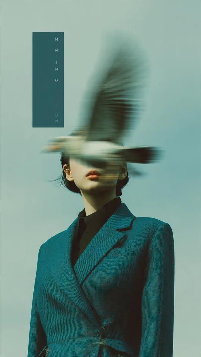 Avant-Garde Fashion Editorial Portrait - AI image template preview