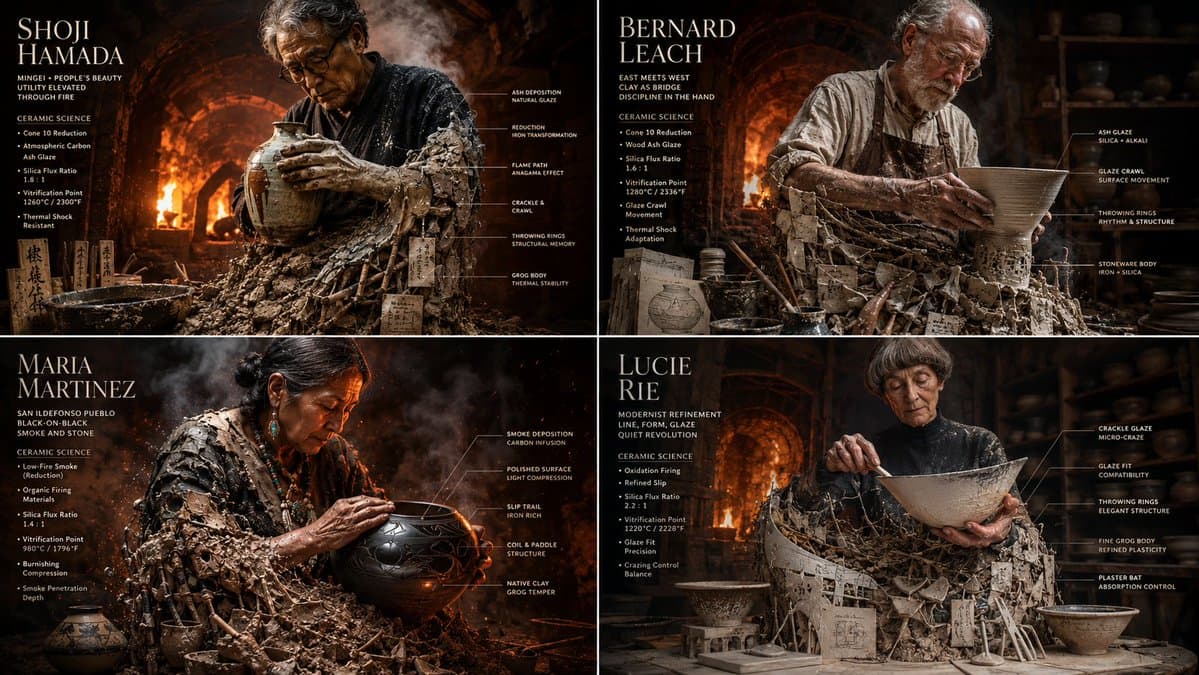 Master Potter Ceramic Infographic Grid - AI image template preview