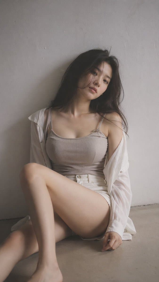 Intimate Editorial Korean Portrait - AI image template preview