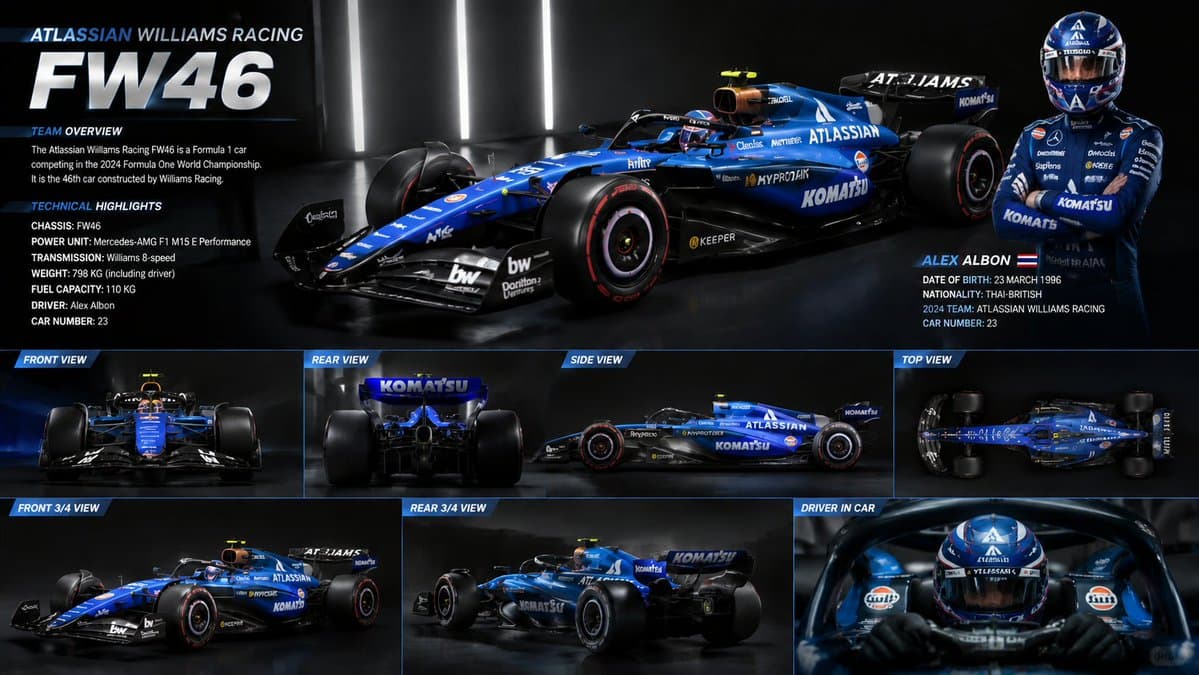 F1 Car Technical Design Sheet - AI image template preview
