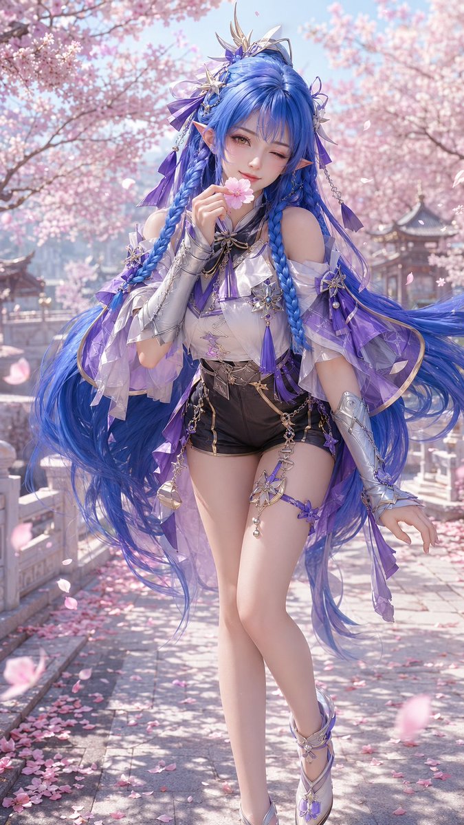 3D CG Oriental Fantasy Character Portrait - AI image template preview