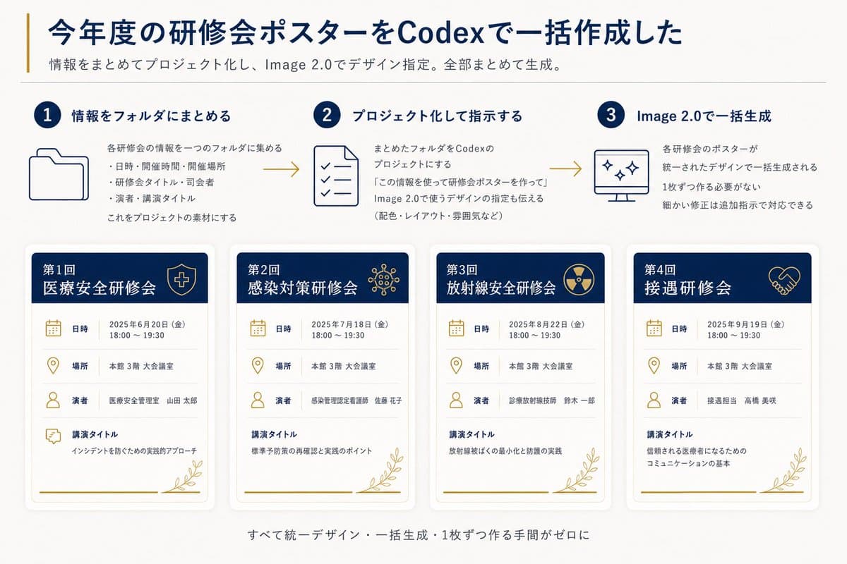 Codex Training Poster Workflow Infographic - AI image template preview