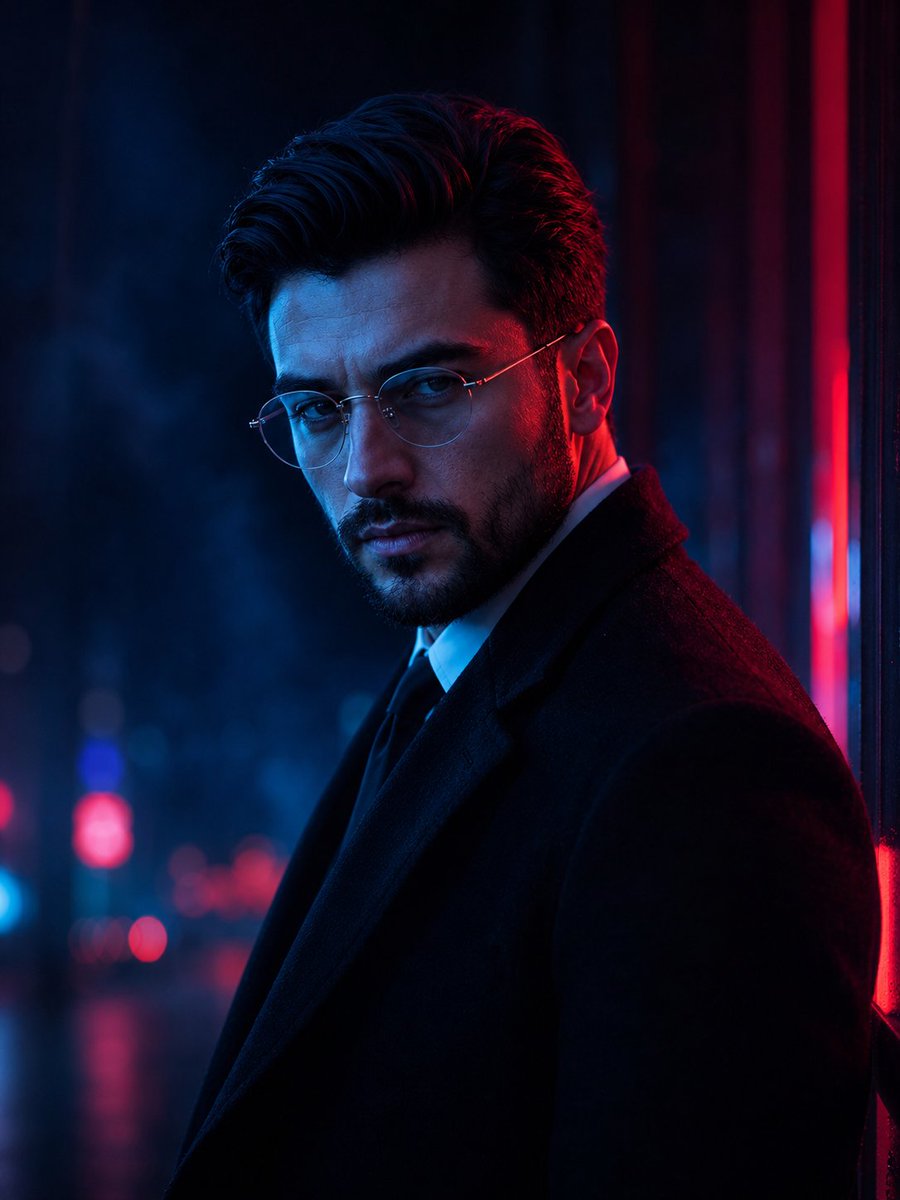 Elite Masculine Fashion Portrait - AI image template preview