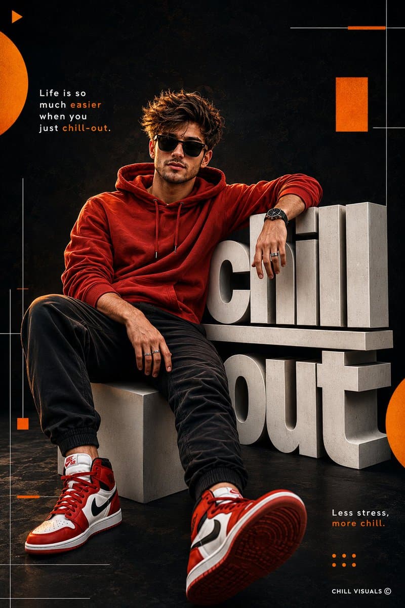 Urban Streetwear Fashion Poster - AI image template preview