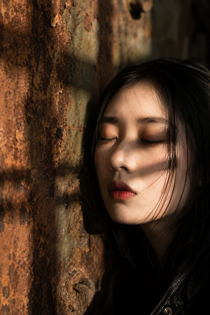 Candid Portrait at Shanghai Industrial Complex - AI image template preview