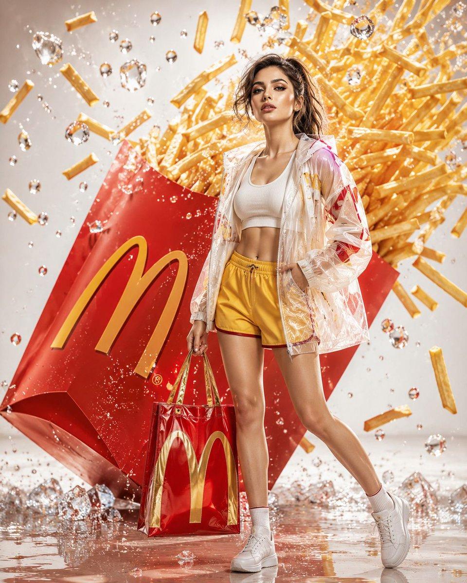 Fast-Food Couture Campaign - AI image template preview