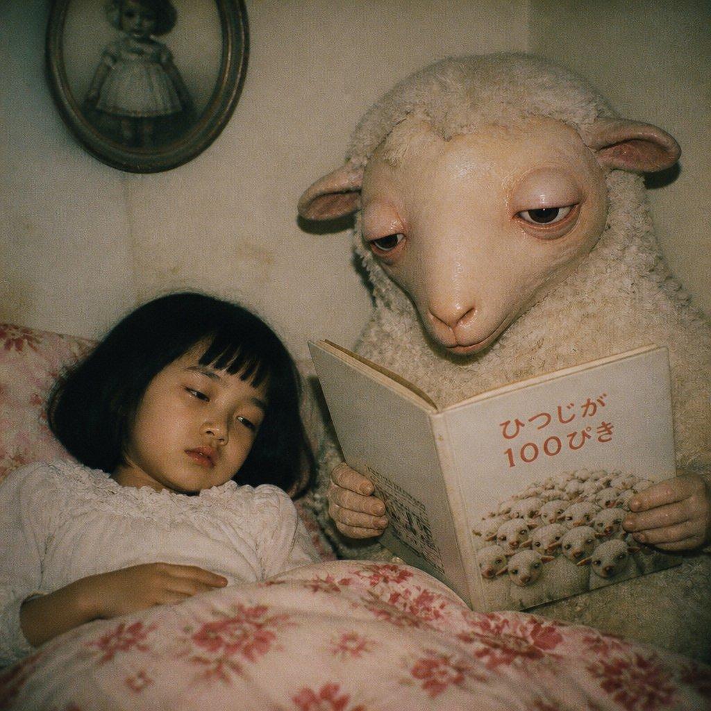 Surreal Sheep Bedtime Story - AI image template preview