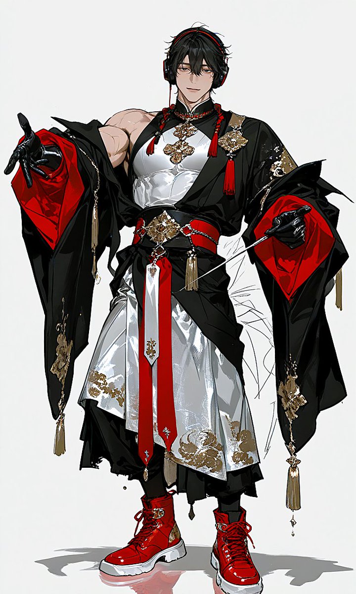 Japanese-Western Fusion Fashion Model - AI image template preview