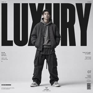 Luxury Korean Streetwear Poster - AI image template preview
