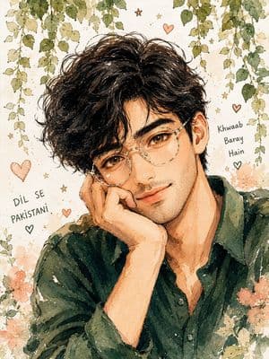 Watercolor Anime Male Portrait - AI image template preview