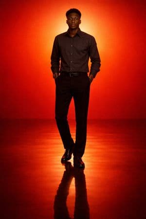 Minimalist Silhouette Gradient Portrait - AI image template preview