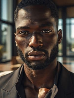 Censored Luxury Portrait - AI image template preview