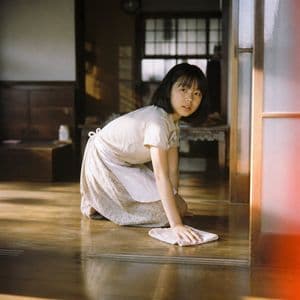 Nostalgic Japanese Home Cleaning Scene - AI image template preview
