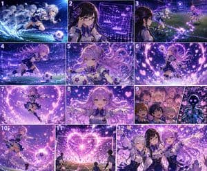AI Superdimensional Soccer Storyboard - AI image template preview