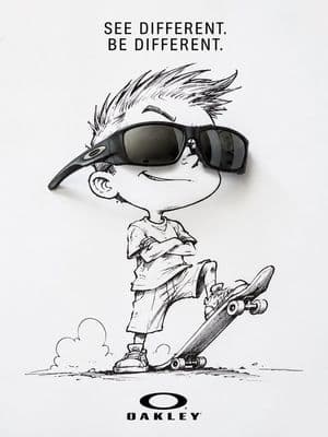 Oakley Skater Sunglasses Ad - AI image template preview