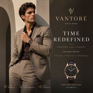 Luxury VANTORÉ Watch Advertisement - AI image template preview