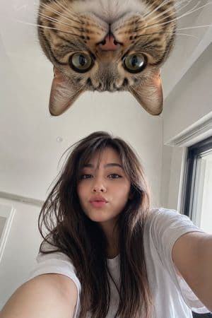 Identity Reference Selfie with Cat - AI image template preview