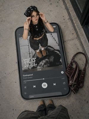 Surreal Y2K Street Fashion Smartphone Illusion - AI image template preview
