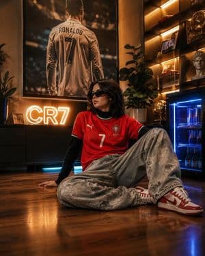 Luxury Football Fan Room - AI image template preview