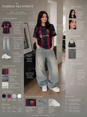 Fashion Infographic Concept Sheet - AI image template preview