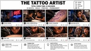 Pixar Style Storyboard Poster - AI image template preview