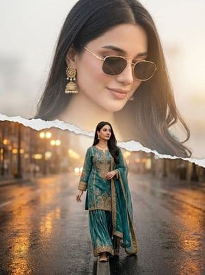 Cinematic Paper-Tear Double Exposure Portrait - AI image template preview