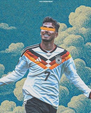 Cinematic Stylized Football Poster - AI image template preview