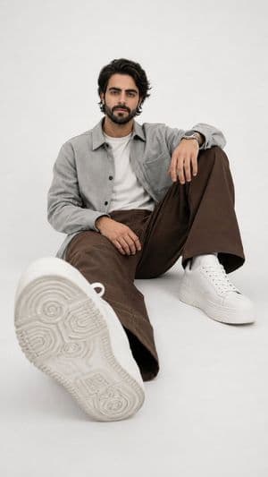 Low-Angle Streetwear Editorial - AI image template preview