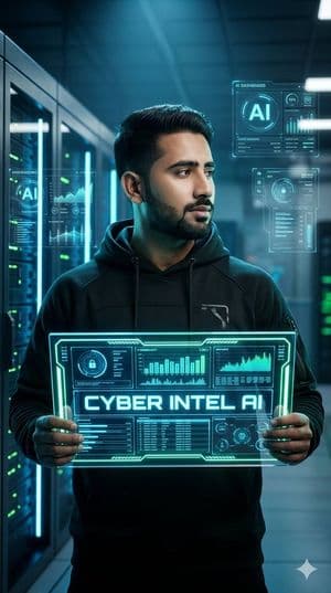 Cyberpunk AI Entrepreneur Portrait - AI image template preview
