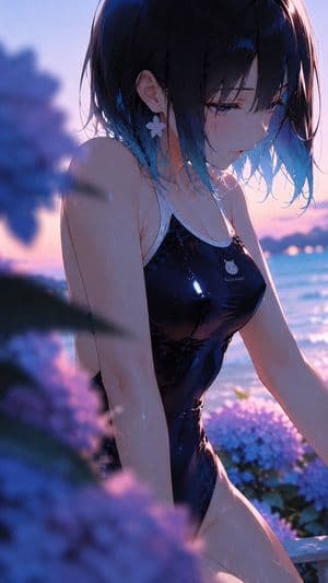 Cinematic Side-Profile Beach Transformation - AI image template preview