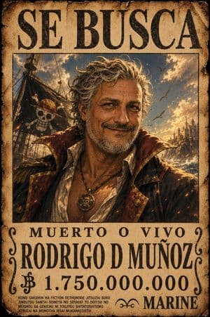 One Piece Pirate Wanted Poster - AI image template preview
