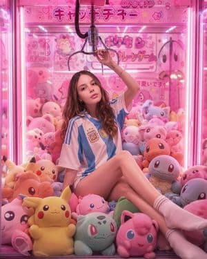 Kawaii Arcade Claw Machine Portrait - AI image template preview