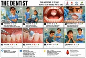 Dentist Storyboard Infographic - AI image template preview