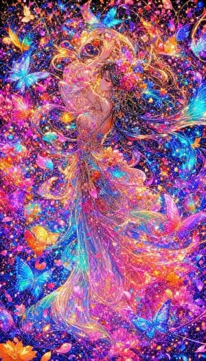 Neon Butterfly Fairy Fantasy preview